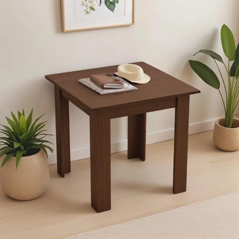 Τραπέζι Manka I μελαμίνη σε wenge απόχρωση 80x80x77εκ 80x80x77 εκ.