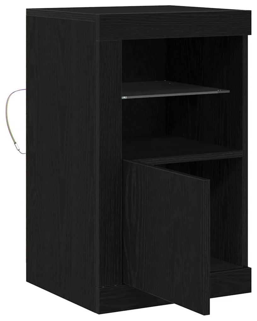 vidaXL Βοηθητικό ντουλάπι 2 pcs Μαύρη δρυς 41 x 37 x 67 εκ