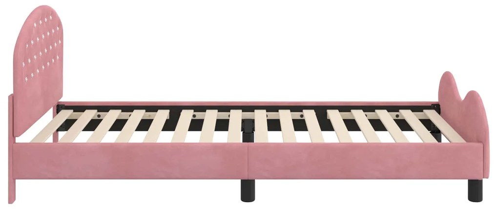 vidaXL Κρεβάτι Παιδικής Κρεβατοκάμαρας με Κεφαλάκι Ροζ 90 x 190 cm