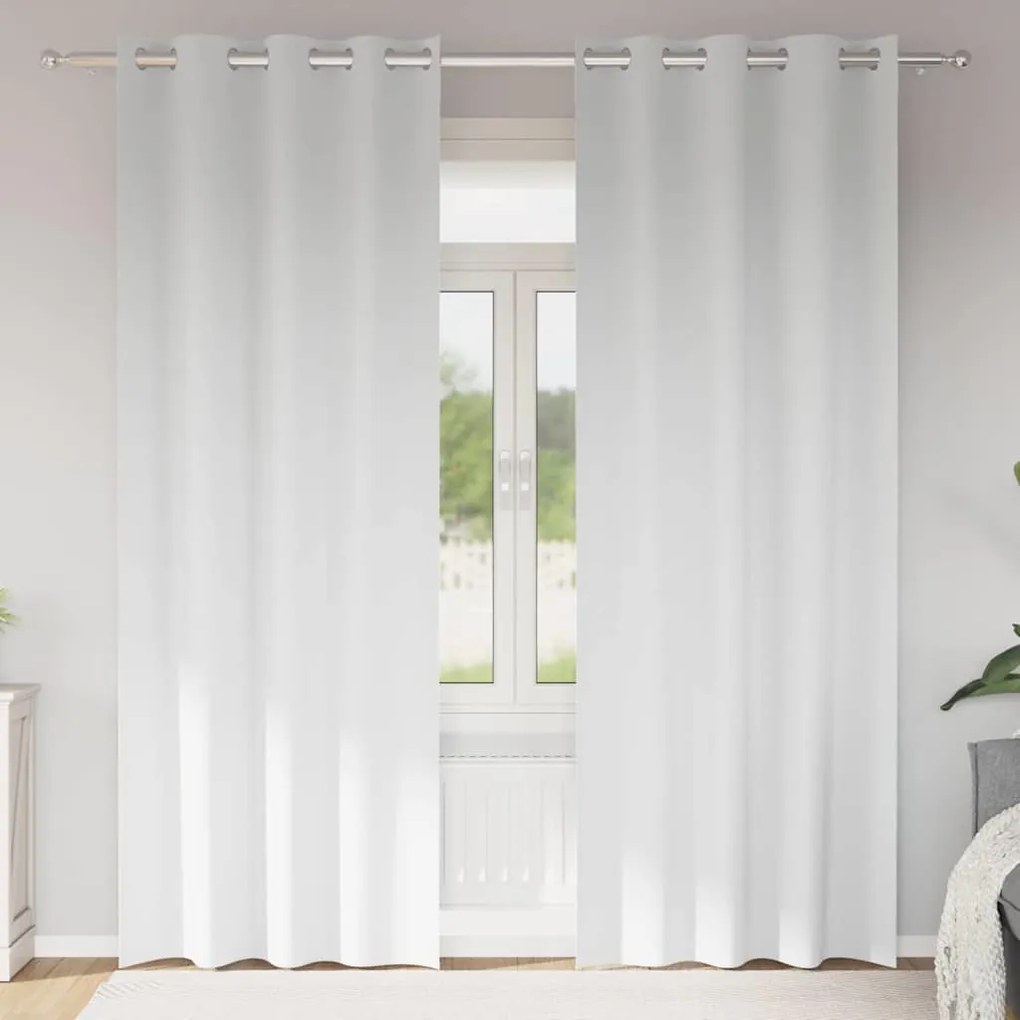 vidaXL Κουρτίνες 2 pcs Καθαρό Λευκό 260 x 140 εκ. Πολυεστέρας