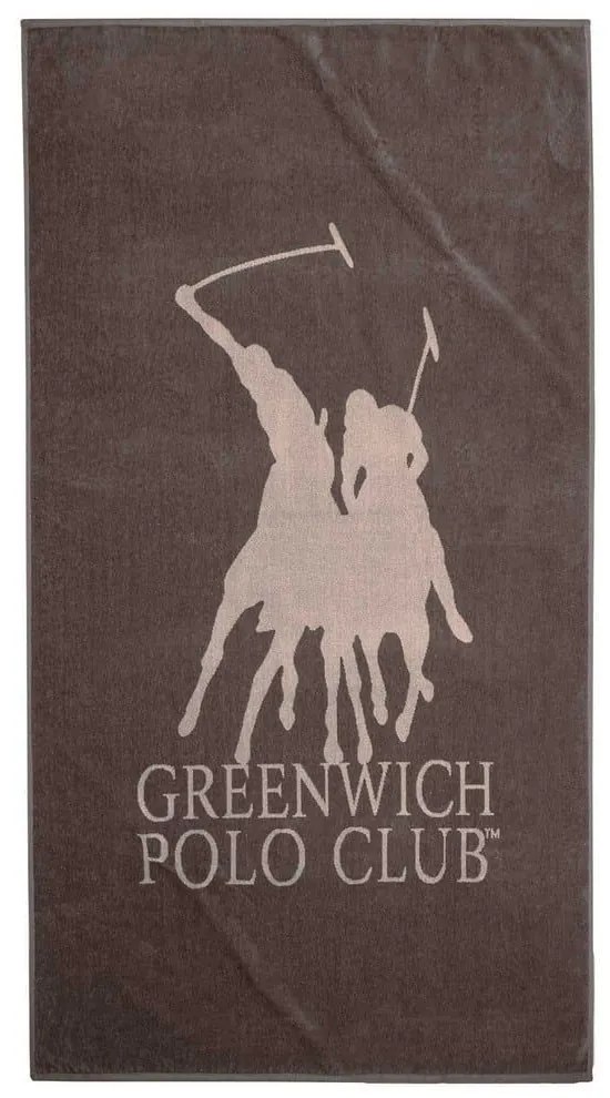 Πετσέτα Θαλάσσης 3786 Brown Greenwich Polo Club Θαλάσσης 90x170cm 100% Cotton
