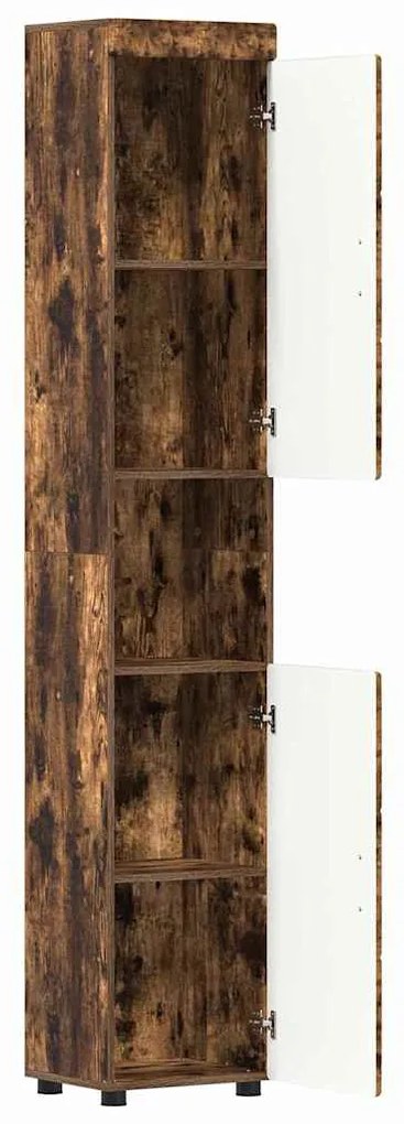 vidaXL Ντουλάπι Μπάνιου TULUM Καπνιστή δρυς 37 x 31.5 x 203 εκ