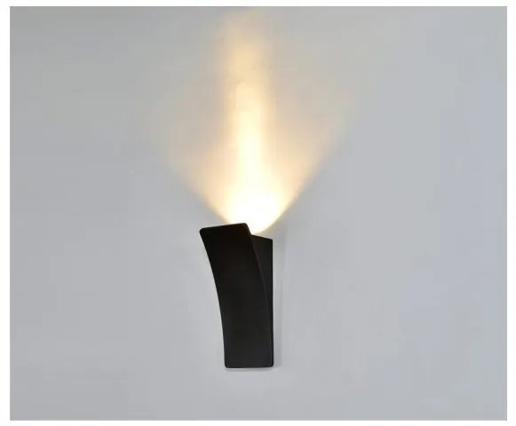 Απλίκα Φωτιστικό Τοίχου LED 6W W8,5 CM Αλουμίνιο Luma Lighting-123-01453-17-black-Μαύρο 123-01453-17-black