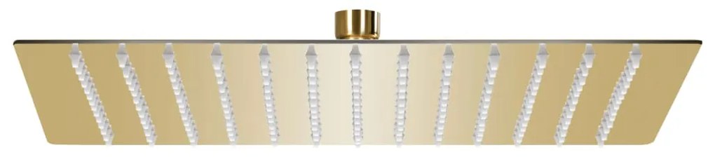 vidaXL Κεφαλή Nτους Βροχή Τετράγωνη Χρυσή 30x30 εκ. Ανοξείδωτο Ατσάλι