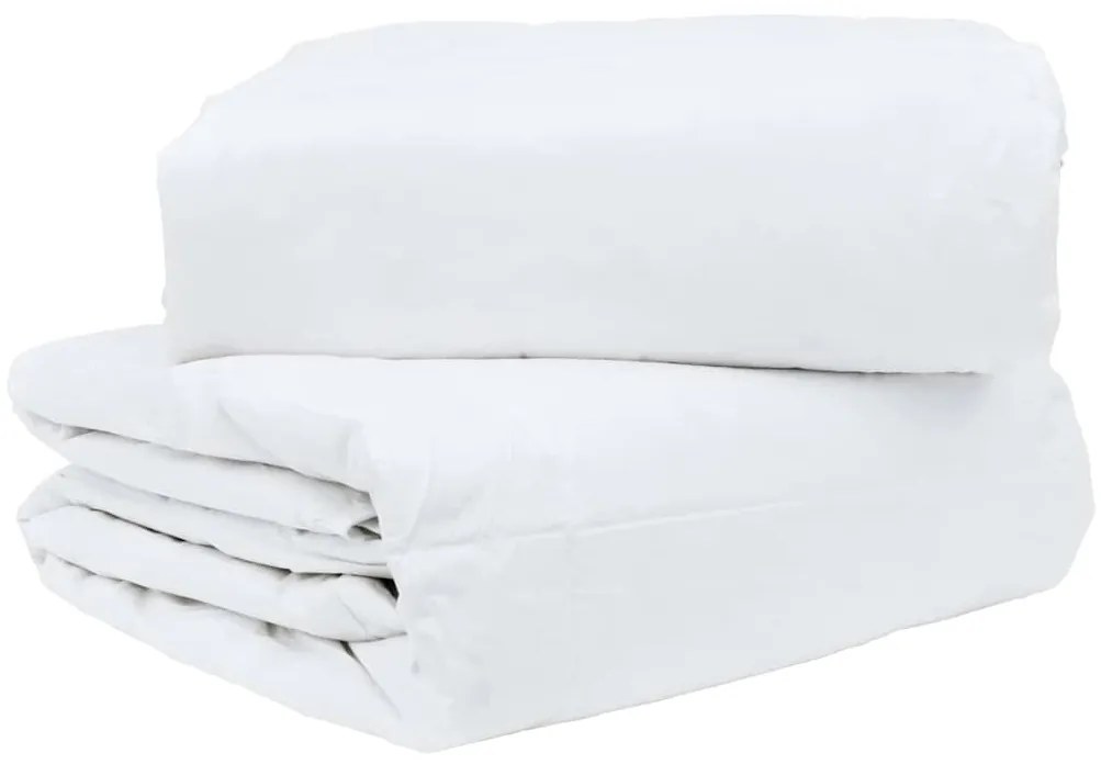 vidaXL Σετ Παπλωμάτων με μαξιλάρι 3 pcs Λευκό Φτέρος