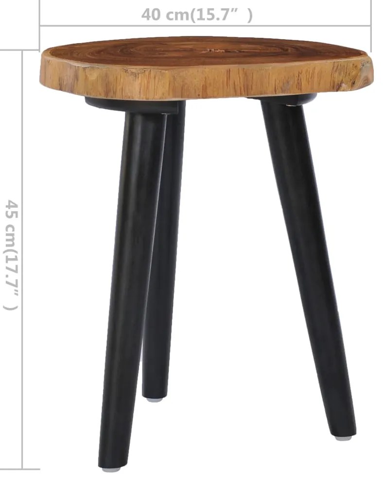 vidaXL Τραπεζάκι Σαλονιού 40 x 45 εκ. από Μασίφ Ξύλο Teak