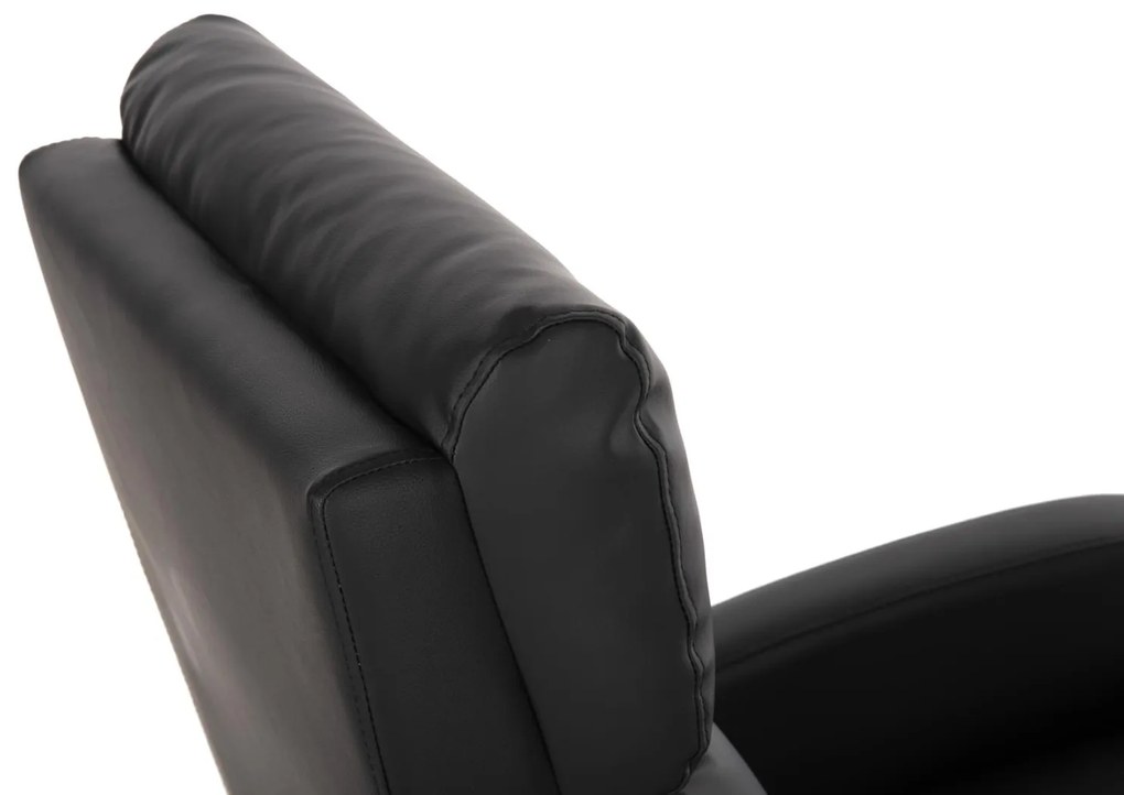 Πολυθρόνα HIBER RELAX C9782.11 με Μαύρο PU 67,5x90x104Υ εκ. 67.5x90x104 εκ.