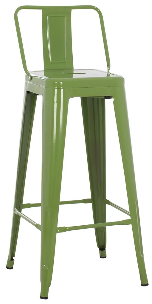 ΣΚΑΜΠΟ BAR ME ΠΛΑΤΗ ΜΕΤΑΛΛΙΚΟ MELITA-PRO HM8643.53 LIGHT OLIVE GREEN 42x42x100Υεκ. - HM8643.53