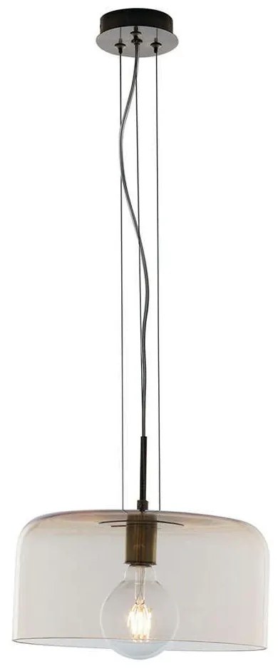 Φωτιστικό Οροφής Gibus I-GIBUS-S30 AMB 1xE27 Φ30cm 150cm Amber Luce Ambiente Design Glass