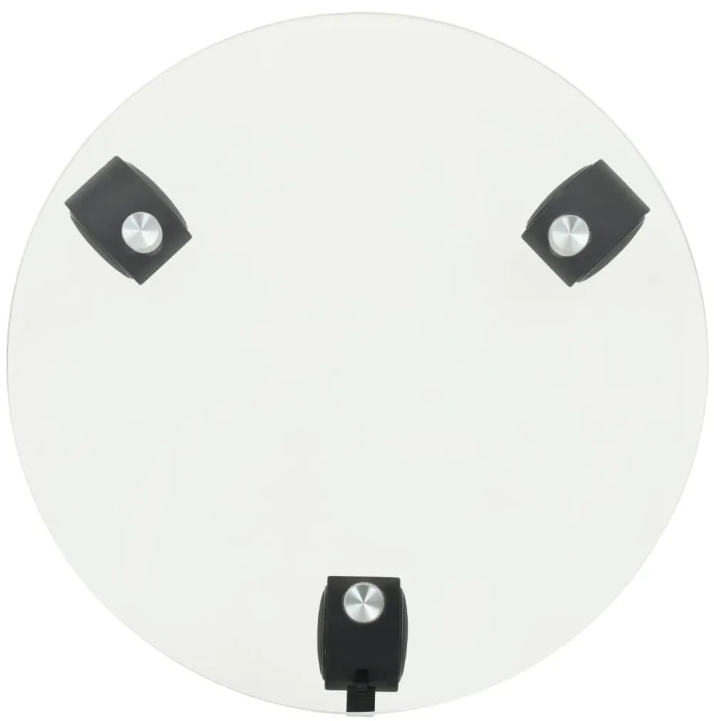 vidaXL Βάσεις Φυτών με Ρόδες 4 τεμ. Στρογγυλές 28 εκ. Ψημένο Γυαλί