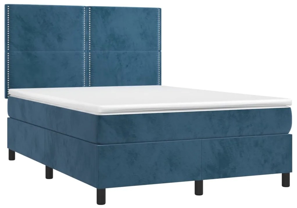 ΚΡΕΒΑΤΙ BOXSPRING ΜΕ ΣΤΡΩΜΑ ΣΚΟΥΡΟ ΜΠΛΕ 140X190 ΕΚ. ΒΕΛΟΥΔΙΝΟ 3142963