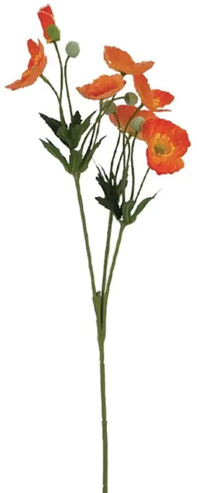 Τεχνητό Λουλούδι Παπαρούνα 00-10031-1 65cm Orange Marhome Συνθετικό Υλικό
