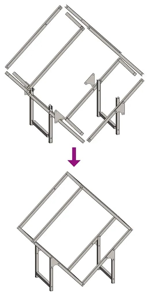 Ράφι για καυσόξυλα Ελαιοπράσινο 60x25x60cm Ατσάλι ψυχρής έλασης - Πράσινο