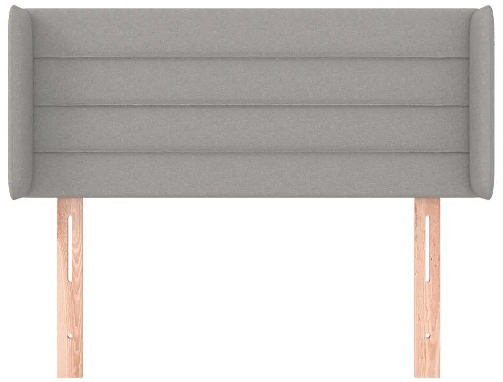 vidaXL Κεφαλάρι με Πτερύγια Ανοιχτό Γκρι 93x16x78/88 εκ. Υφασμάτινο
