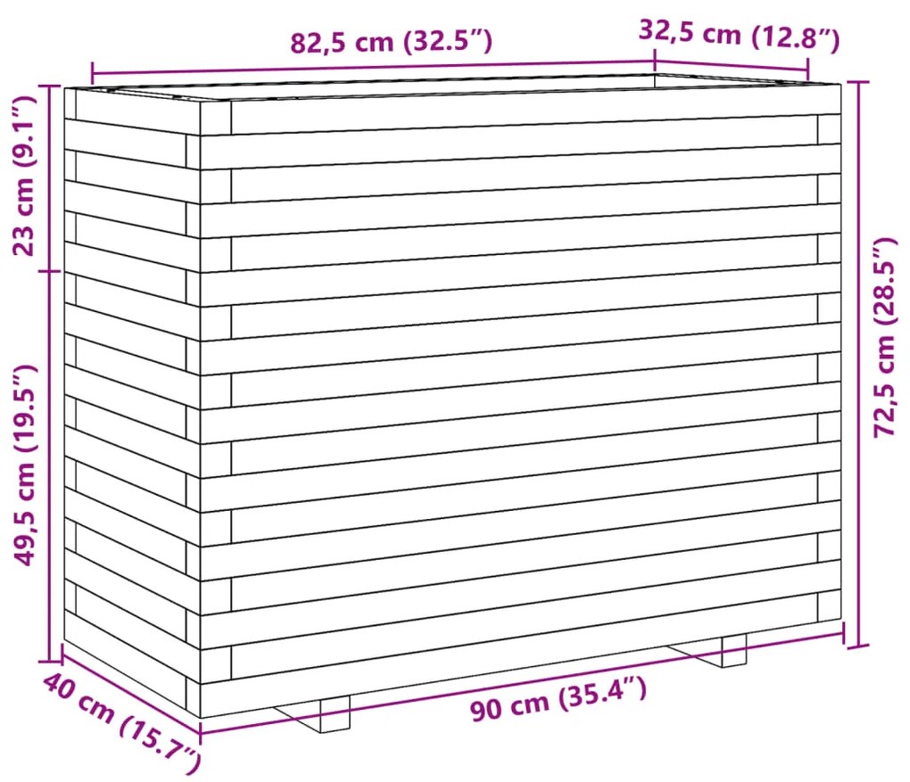 ΖΑΡΝΤΙΝΙΕΡΑ ΚΑΦΕ ΚΕΡΙΟΥ 90X40X72,5 ΕΚ. ΑΠΟ ΜΑΣΙΦ ΞΥΛΟ ΠΕΥΚΟΥ 3282596