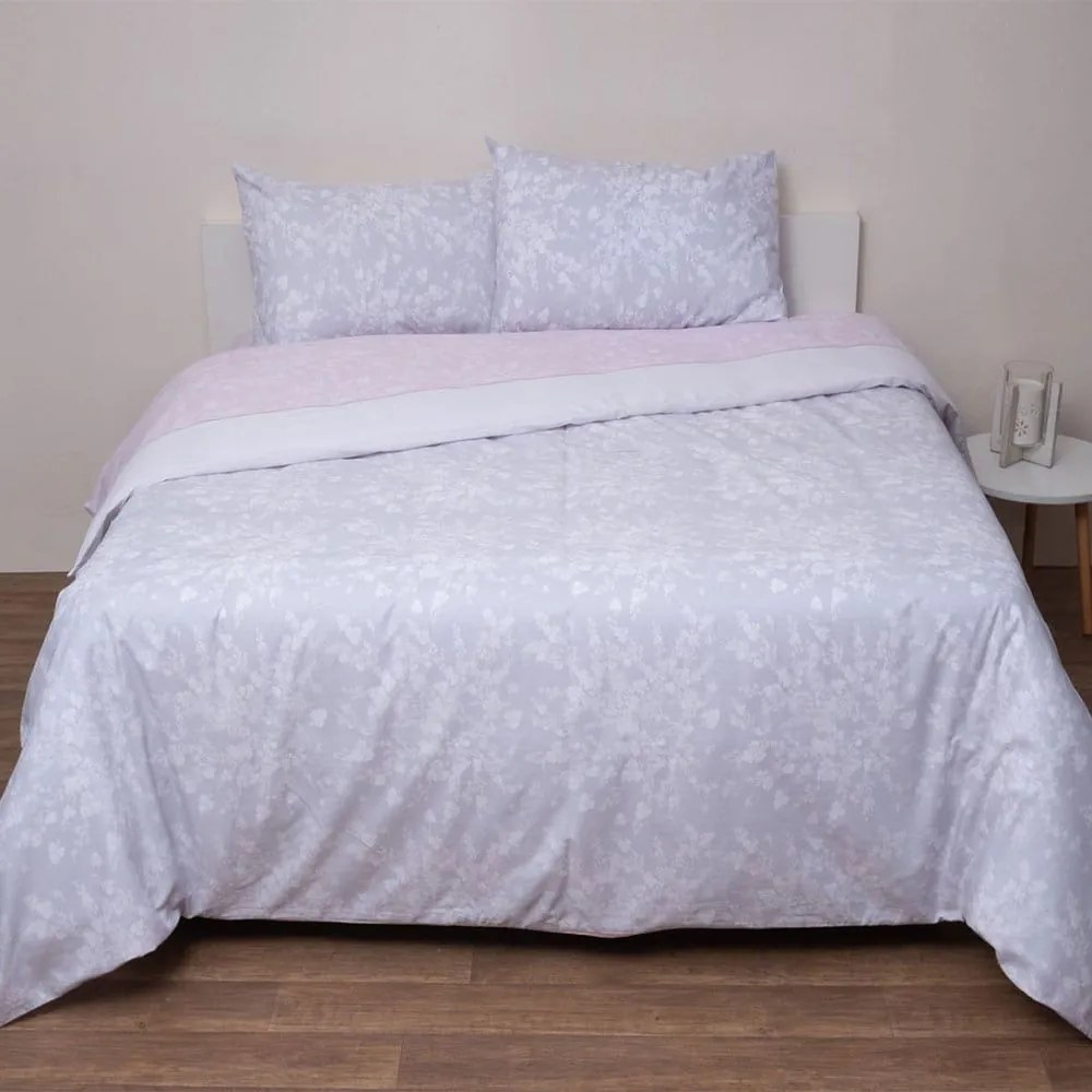 Παπλωματοθήκη Αλίκη (Σετ 2τμχ) Pink Viopros  Semi-double 180x240cm 100% Βαμβάκι