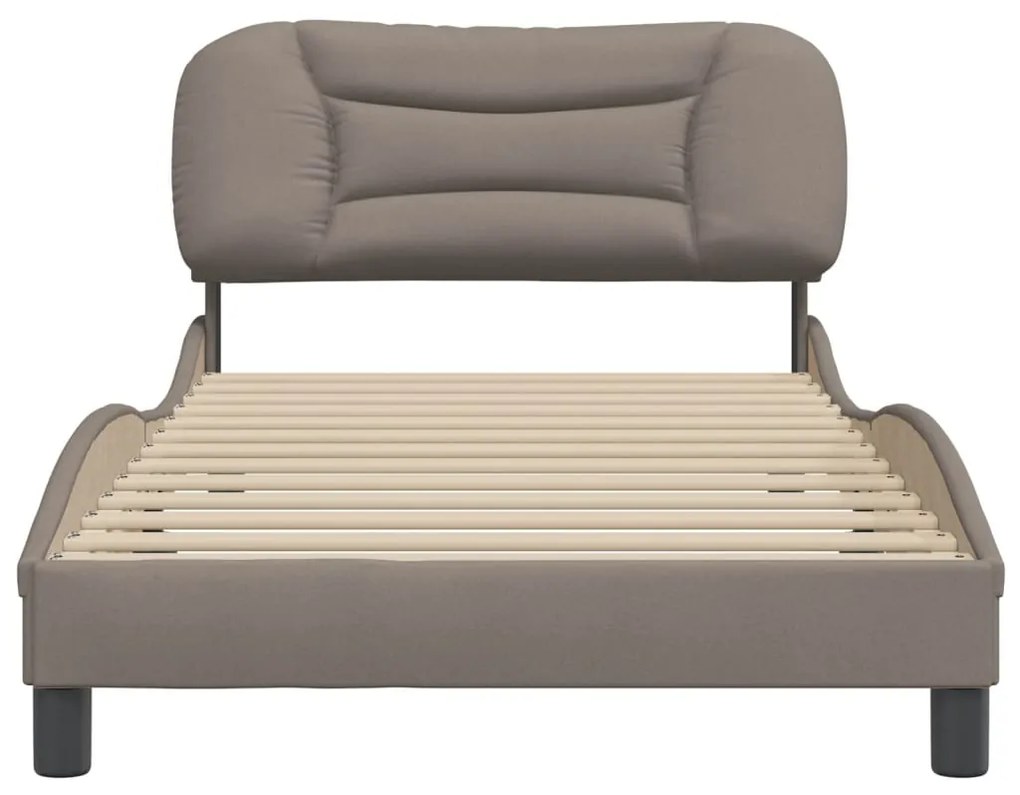 vidaXL Σκελετός Κρεβατιού Χωρίς Στρώμα Hvar Taupe 100 x 200 εκ. Υφασμάτινο
