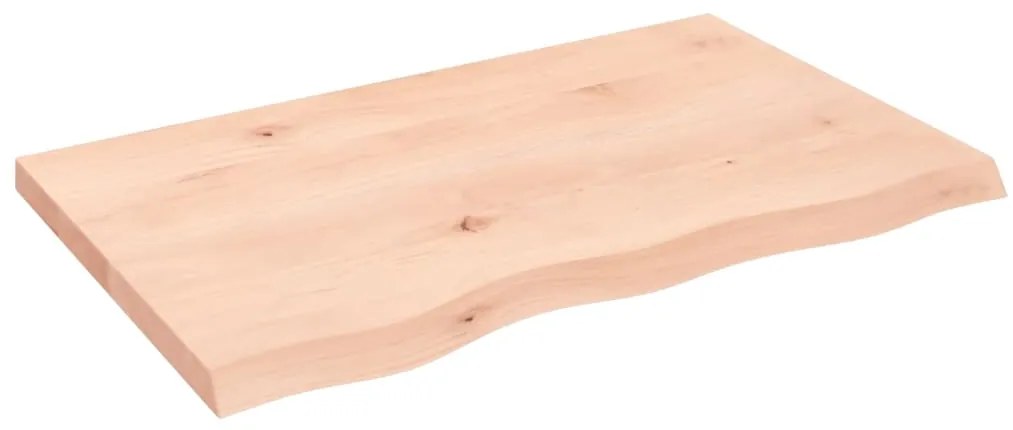 vidaXL Ράφι Τοίχου 80x50x(2-4) εκ. από Ακατέργαστο Μασίφ Ξύλο Δρυός