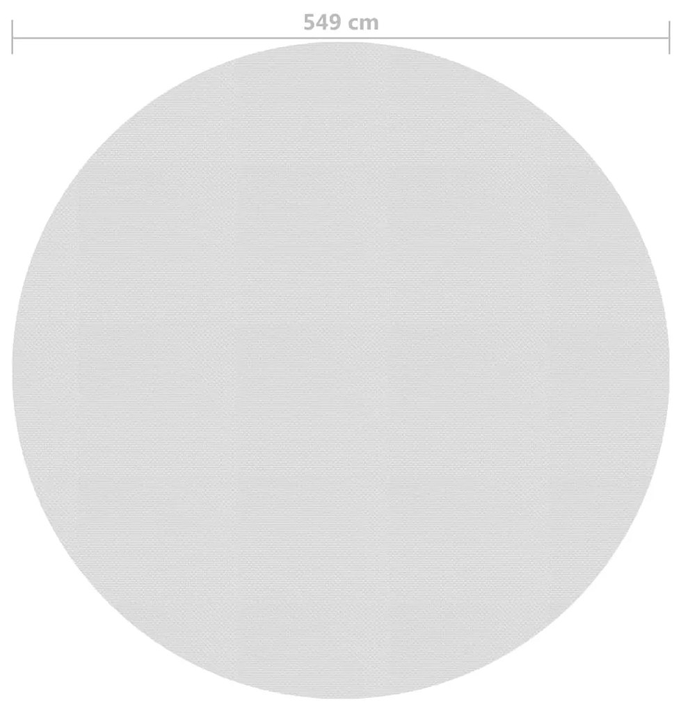 vidaXL Κάλυμμα Πισίνας Ηλιακό Γκρι 549 εκ. από Πολυαιθυλένιο