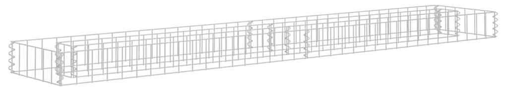 vidaXL Συρματοκιβώτιο-Γλάστρα Υπερυψωμένη 180x30x10 εκ. Γαλβ. Χάλυβας