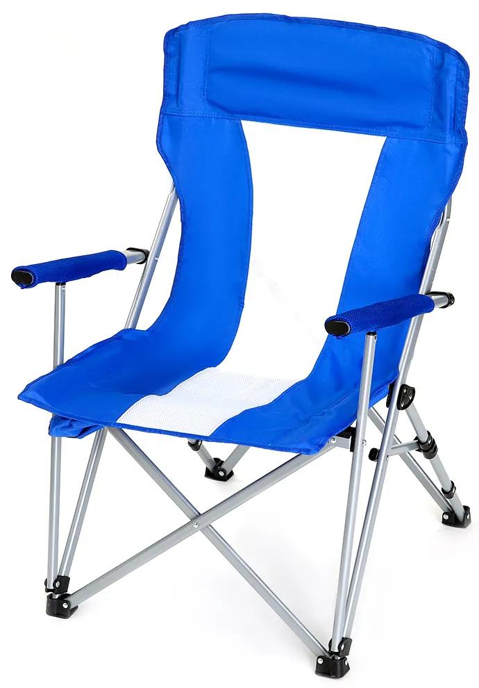 14660025 Καρέκλα Παραλίας CURACAO Μπλε Μέταλλο/Ύφασμα 55x55x95cm , 1 Τεμάχιο