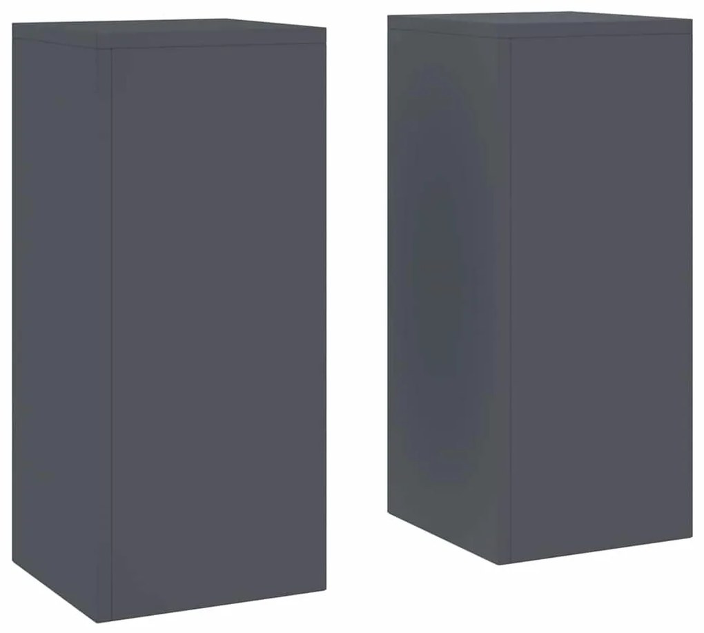 vidaXL Στήριξη φυτών 2 pcs Ανθρακί 24 x 24 x 55 εκ. Ατσάλι