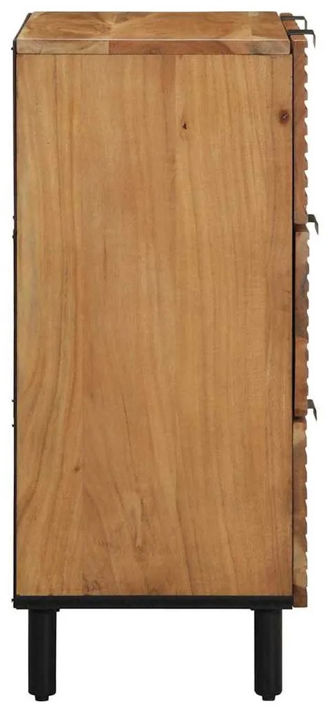 vidaXL Πλαϊνό Γραφείο 2 pcs Καφέ 60 x 33 x 75 cm Μασίφ ξύλο ακακίας
