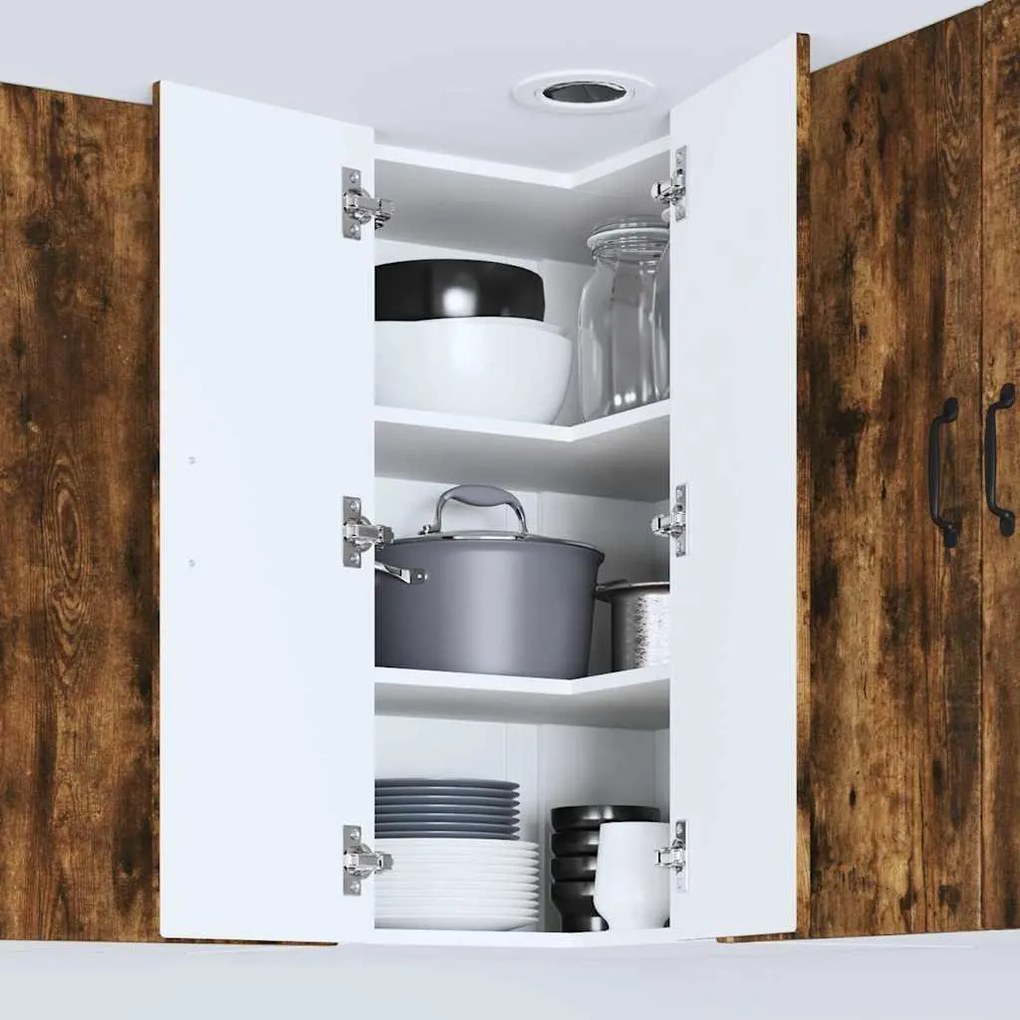 vidaXL Ντουλάπα Κουζίνας με ράφι Καπνιστό Δρύς 57 x 57 x 80 εκ.