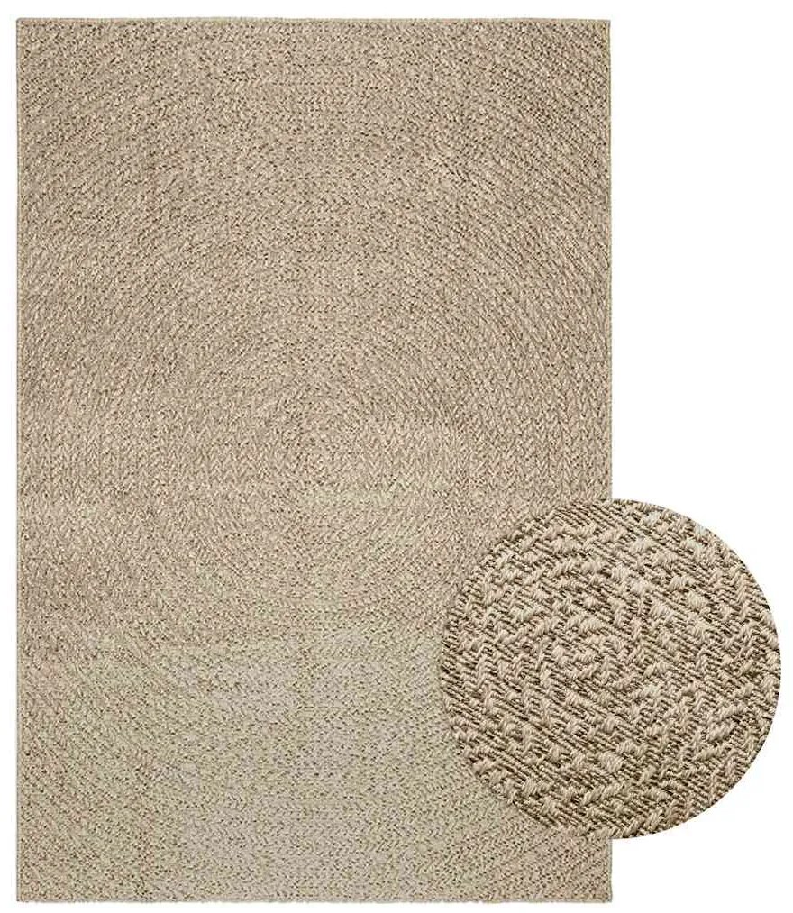 Χαλί ZIZUR Μπεζ Όψη Γιούτας Εσωτ. & Εξωτ. Χώρου 140 x 200 εκ.