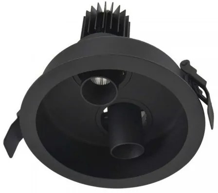 Χωνευτό Σποτ Φωτιστικό Οροφής 2xLED 9W IP20 3000K Zambelis-1926-Μαύρο 1926