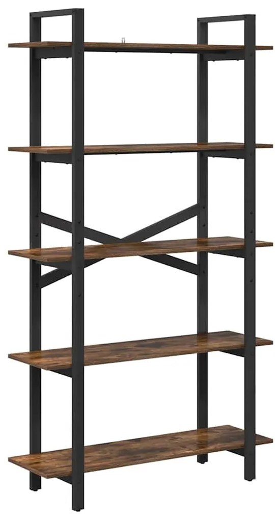 vidaXL Ράφι Βιβλίων Καπνιστό Δρύς 100 x 33,5 x 178 εκ