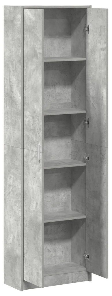 vidaXL ντουλάπα  Σκούρο Γκρι 55x25x189 cm Ξύλο