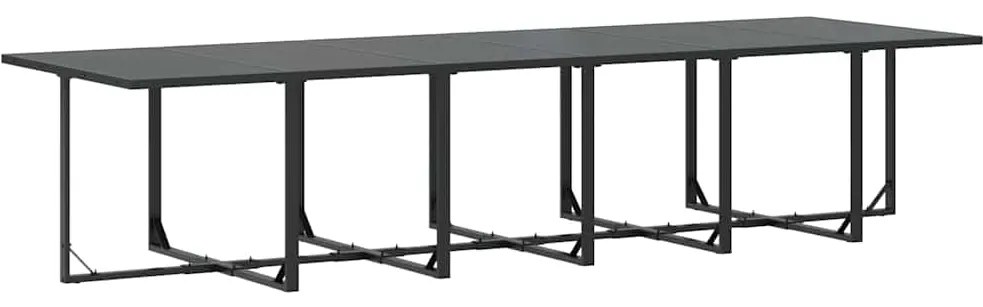 vidaXL Σέτ φαγητού για κήπο 13 pcs Μαύρο Ατσάλι
