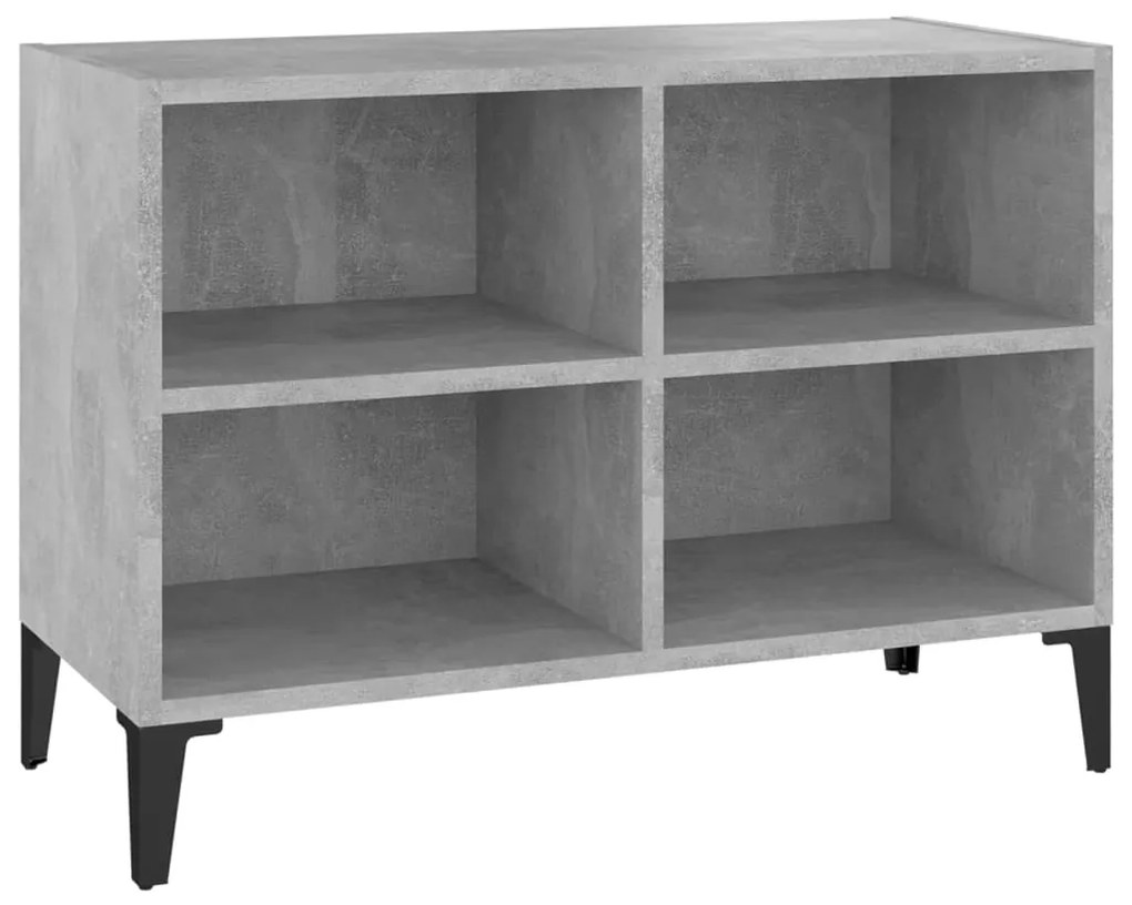 vidaXL Έπιπλο Τηλεόρασης Καπνιστή Γκρι Σκ. 69,5x30x50 εκ Μετ. Πόδια