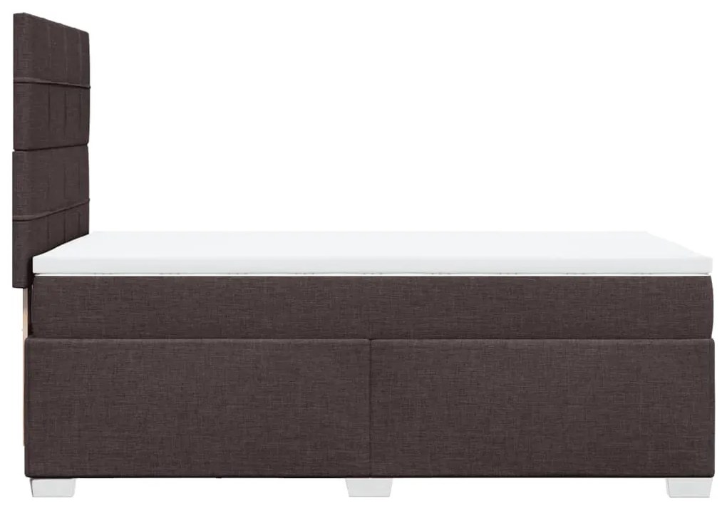 ΚΡΕΒΑΤΙ BOXSPRING ΜΕ ΣΤΡΩΜΑ ΣΚΟΥΡΟ ΚΑΦΕ 90X190 ΕΚ. ΥΦΑΣΜΑΤΙΝΟ 3290346