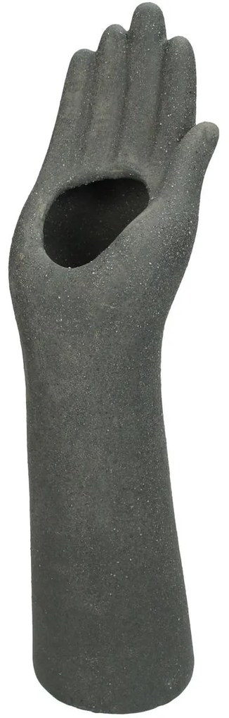 Βάζο ArteLibre Χειροποίητο Γκρι Κεραμικό 11.6x8.1x32.5cm-05153757