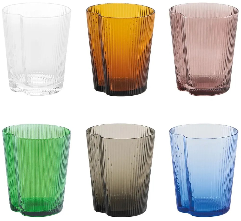 Ποτήρι Νερού Handy 6 Colors (Σετ 6Τμχ) HA00199 335ml Multi Zafferano Γυαλί