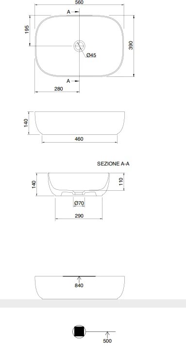 Νιπτήρας Glam Scarabeo-Roz