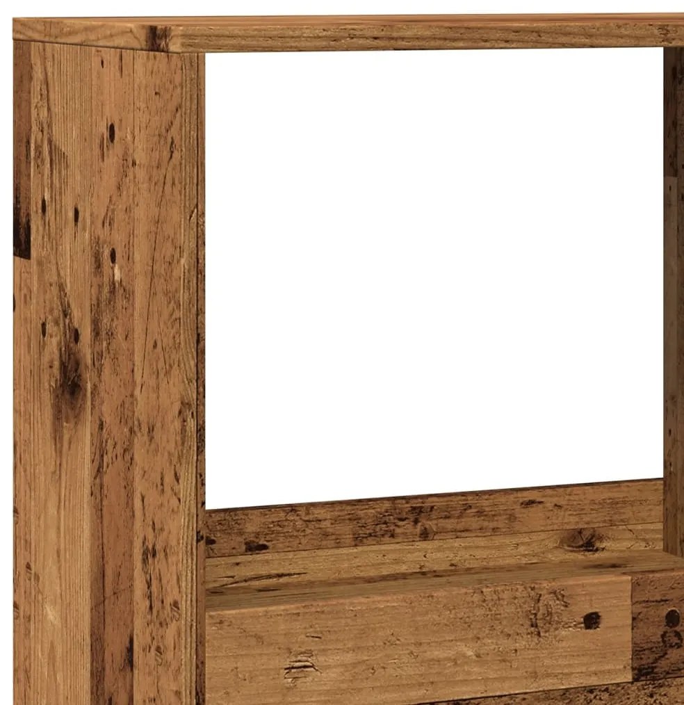 Βιβλιοθήκη Όψη Παλαιού Ξύλου 100x33x175 εκ. Επεξεργασμένο Ξύλο - Καφέ
