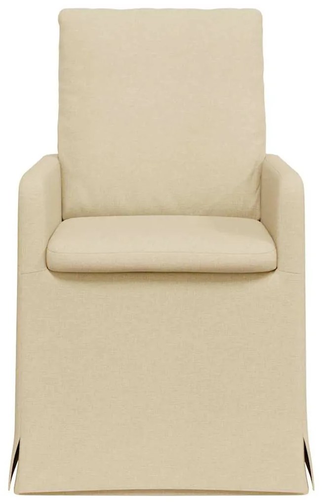 vidaXL Καρέκλες φαγητού 2 pcs Κρεμ 57 x 67 x 98 εκ ύφασμα