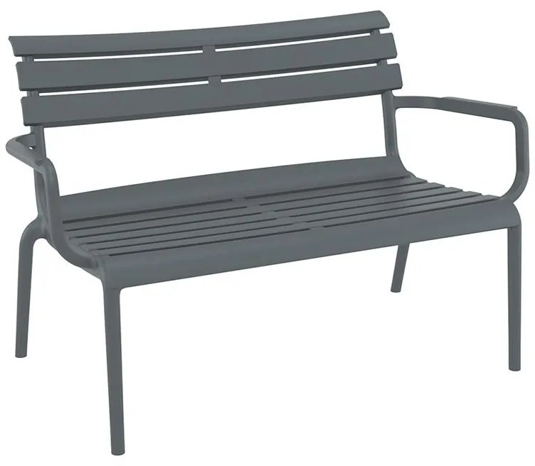 PARIS ΚΑΝΑΠΕΣ DARK GREY 116X70X75εκ. ΠΟΛ/ΝΙΟΥ