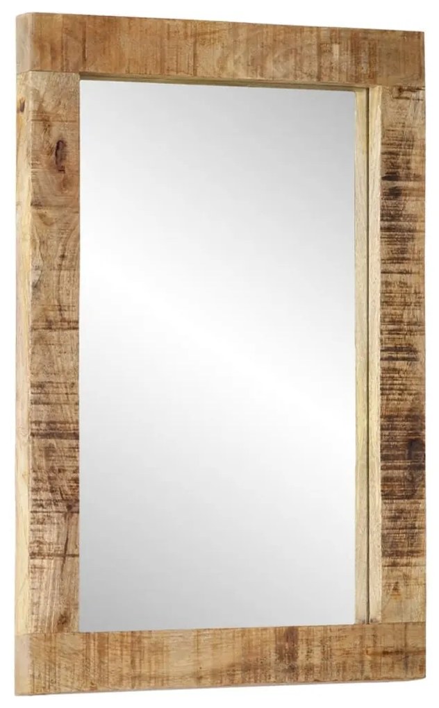 Καθρέφτης 70 x 50 εκ. από Μασίφ Ξύλο Μάνγκο και Γυαλί - Καφέ