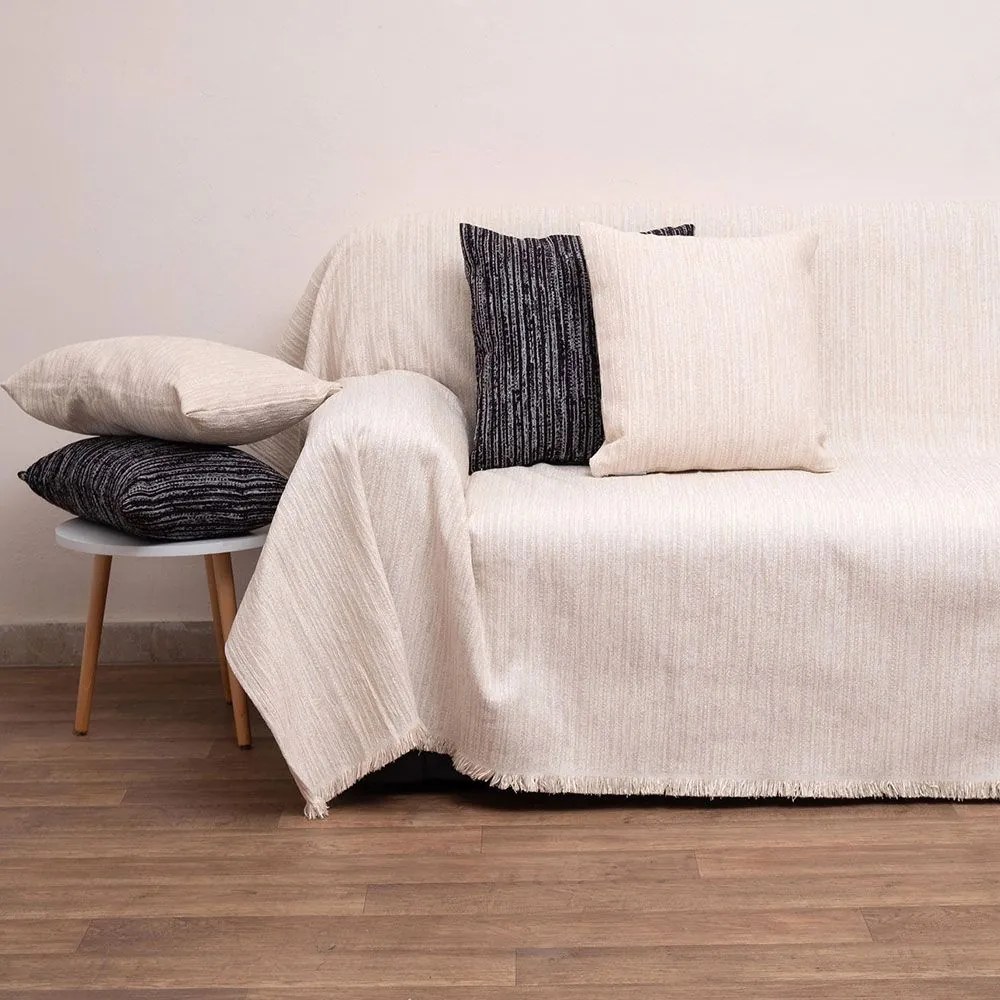 Ριχτάρι 1453 Ivory Anna Riska Τετραθέσιο 180x320cm Chenille