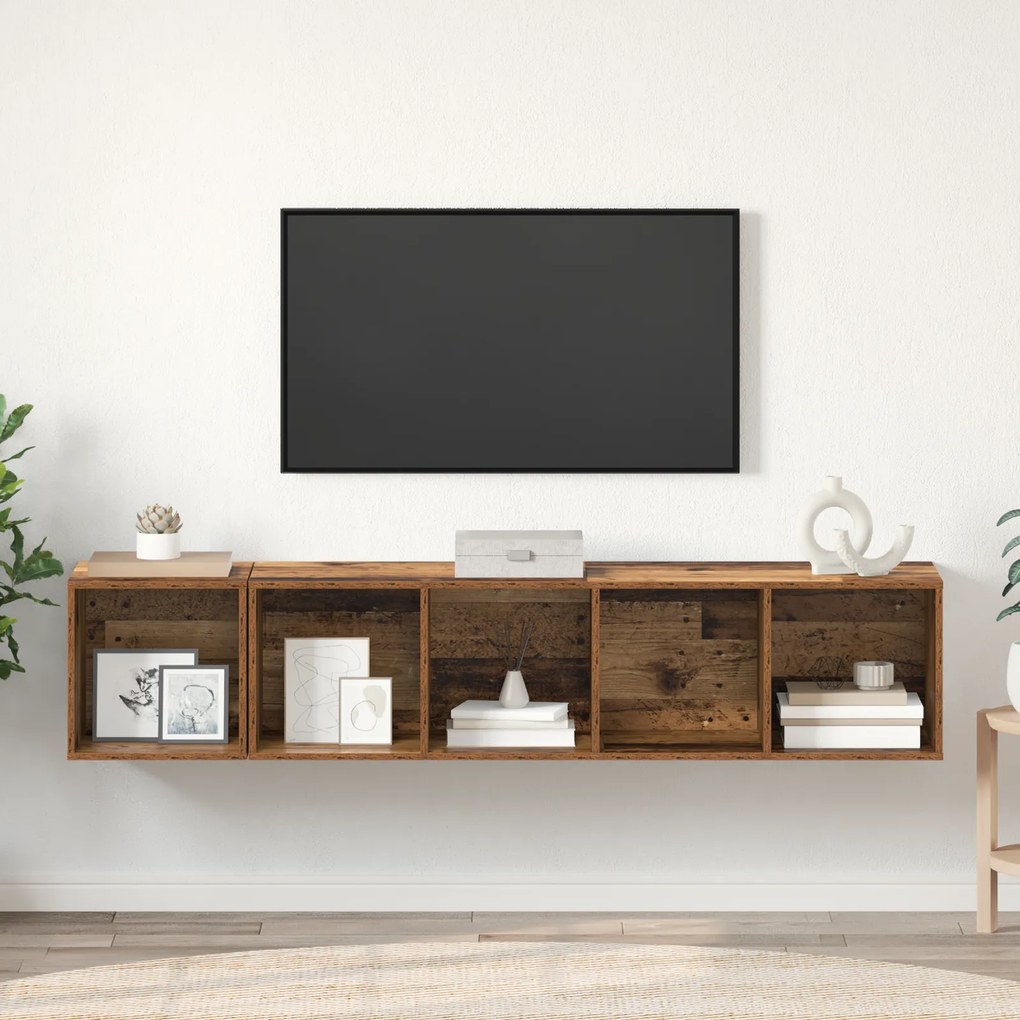 vidaXL 2 pcs Παλιό ξύλο 37 x 37 x 142.5 εκ Επεξεργασμένο ξύλο