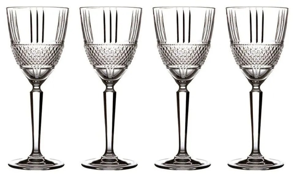 Ποτήρια Κρασιού (Σετ 4Τμχ) Verona JQ0002 180ml Clear Maxwell &amp; Williams Crystal