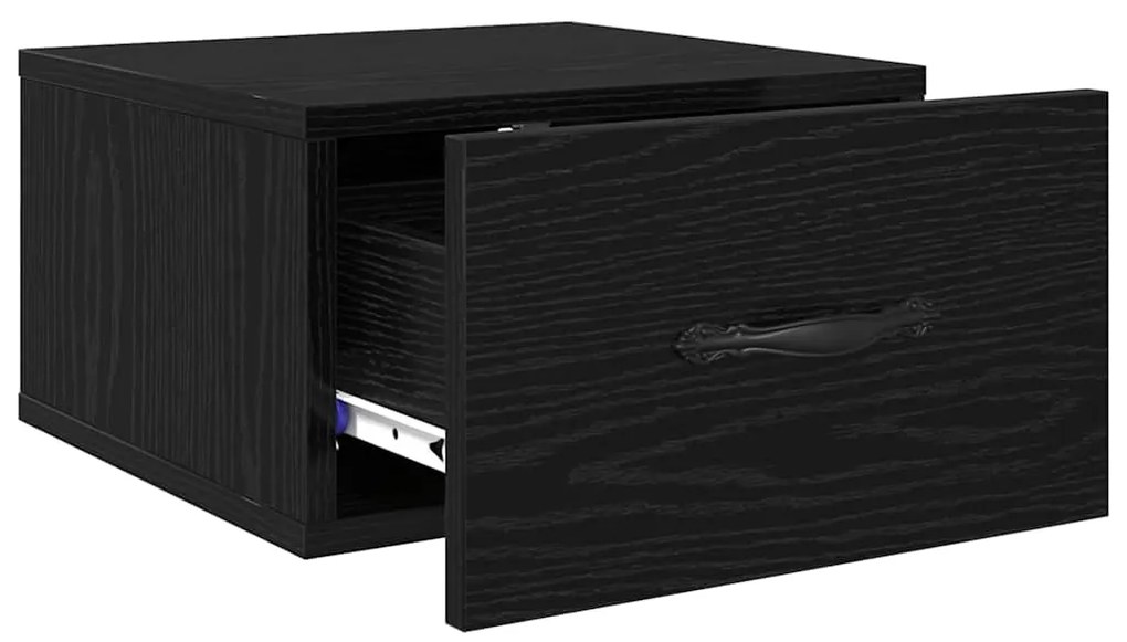 vidaXL Κομοδίνο Μαύρη δρυς 35 x 35 x 20 εκ Επεξεργασμένο ξύλο