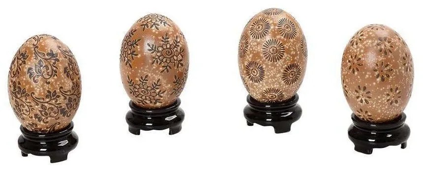 Διακοσμητικό Αυγό Assort FEG313K4 8,2cm Beige Espiel