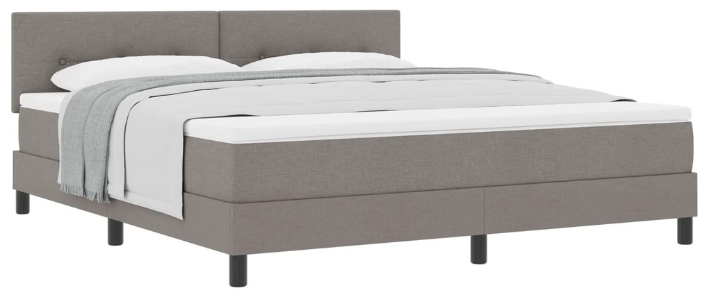 vidaXL Κρεβάτι Με Βάση Με Στρώμα Ταμπά 180x200 εκ. Ύφασμα