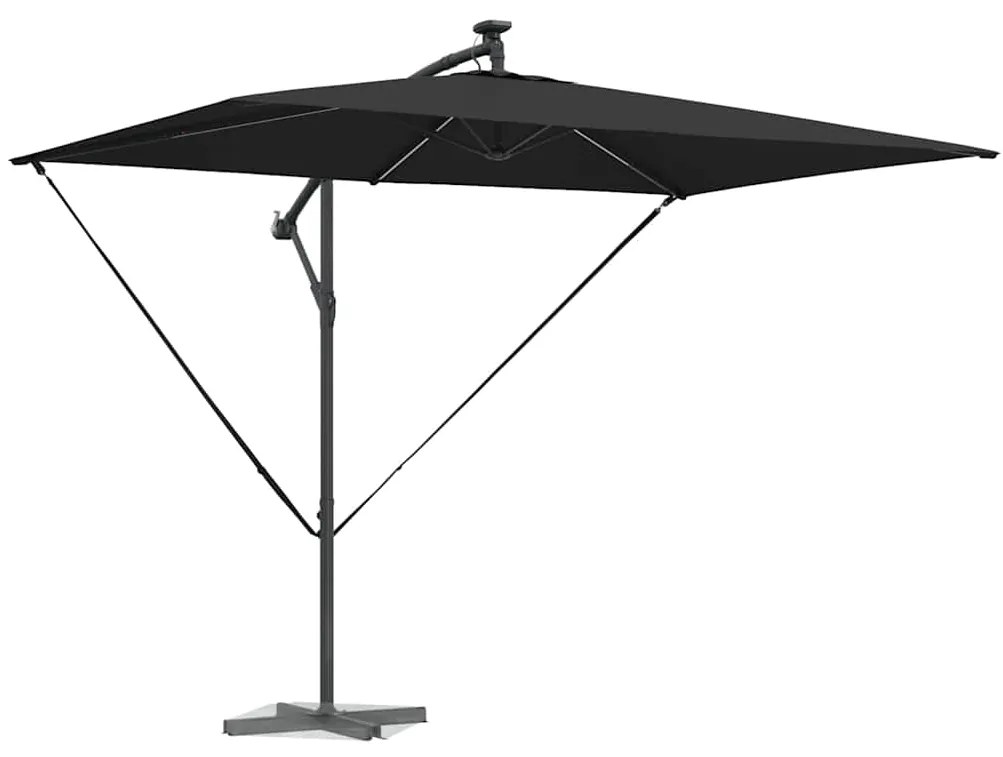 vidaXL Ομπρέλα Cantilever Banana Μαύρο 294 x 200 x 254 εκ.