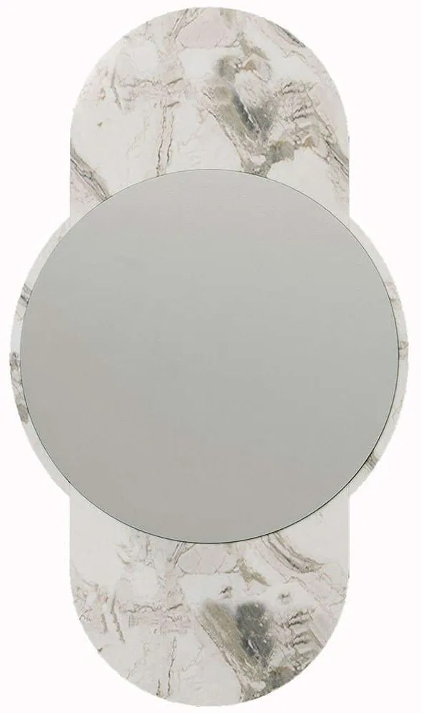 Καθρέπτης Τοίχου Time 552NOS2490 60x106cm Marble Effect White Hanah Home Mdf